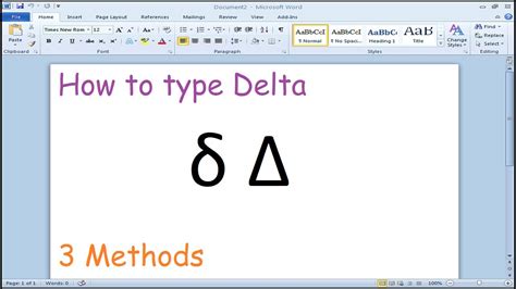 How to type Delta Symbol in Microsoft Word 2022 mới nhất - Tài Chính 4u