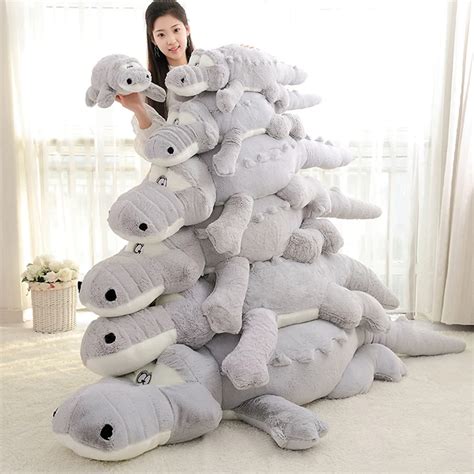 Large size 60/80/100 cm Stuffed Animal Crocodile Alligator Cotton ...