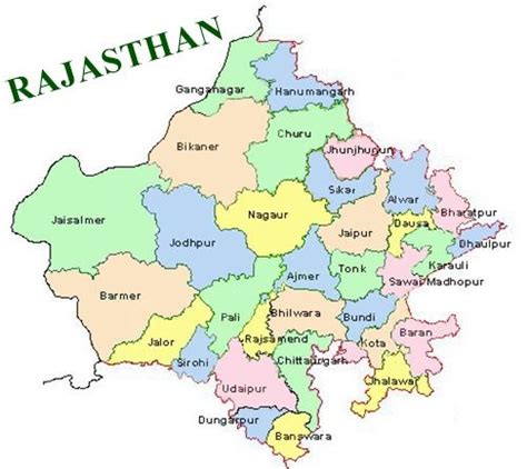 4 Free Printable Blank Map of Rajasthan Template - Outline | World Map ...