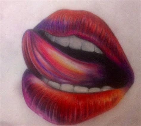 Lips Drawing · A Drawing · Art on Cut Out + Keep · Creation by Xx13.CrowsxX