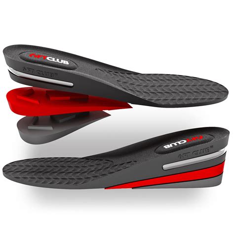 6FT CLUB Men’s Adjustable Height Increase Insoles 2.35 in Taller Shoe Lifts