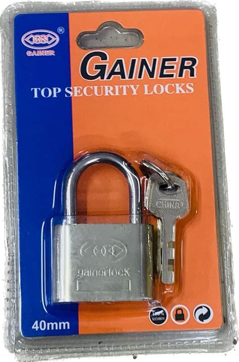 Gainer Heavy Duty Hardened Steel 40mm Padlock With 3 Keys | Shop Today ...