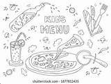 Kids Menu Coloring Page Photos Images And Pictures sketch template