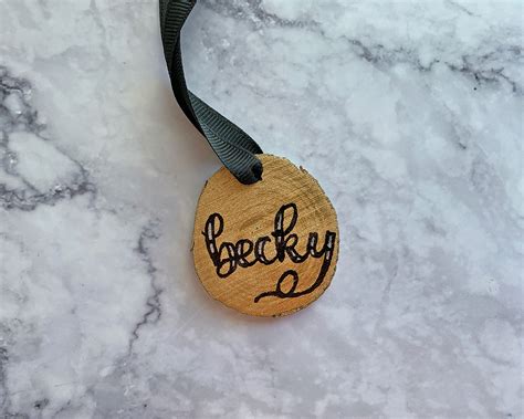 Personalized Hand Lettered Wood Name Tags - Jaded Studios Shop