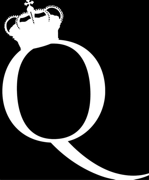 the letter q with a crown on it