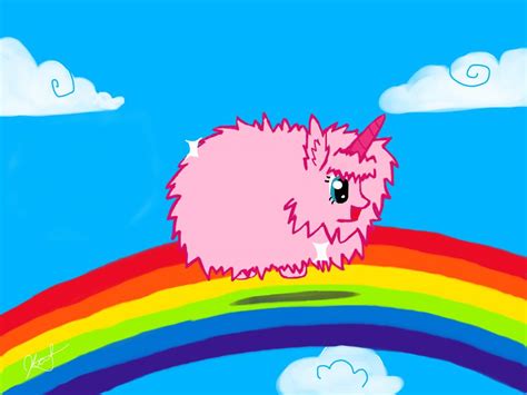 Pink Fluffy Unicorns Dancing On Rainbow Wallpapers - Wallpaper Cave