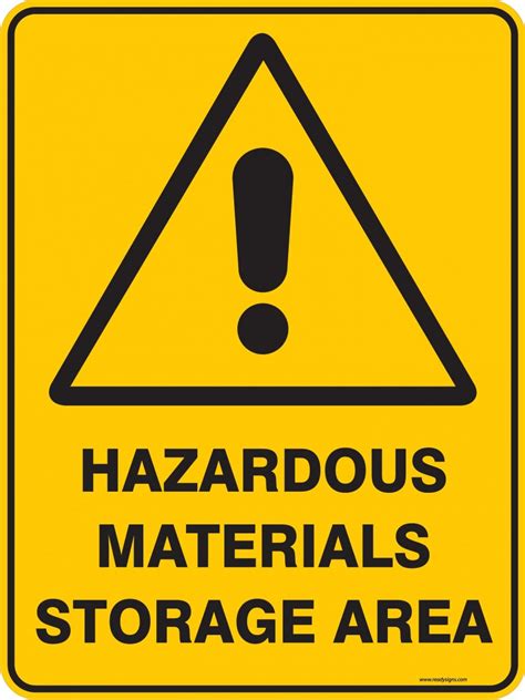 Warning Sign - HAZARDOUS MATERIALS STORAGE AREA - Property Signs