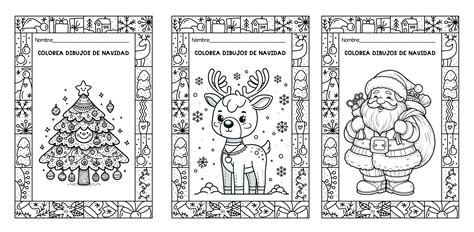 Dibujos de fichas navidad para colorear | vsun