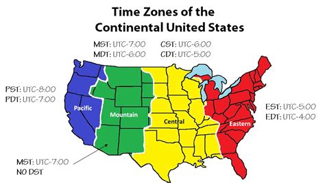 Us Time Zone Map With Roads