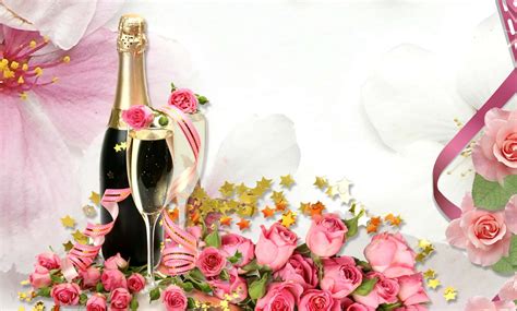 Download Elegant Pink Champagne Celebration Wallpaper | Wallpapers.com