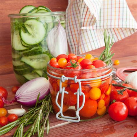 Pickling Vegetables with Rosemary Stock Photo - Image of dill, preserving: 99101544