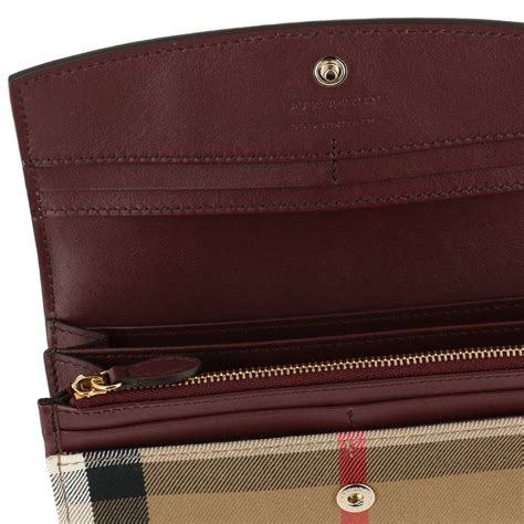 Burberry Outlet: Wallet women | Wallet Burberry Women Burgundy | Wallet Burberry 3975330 Giglio EN