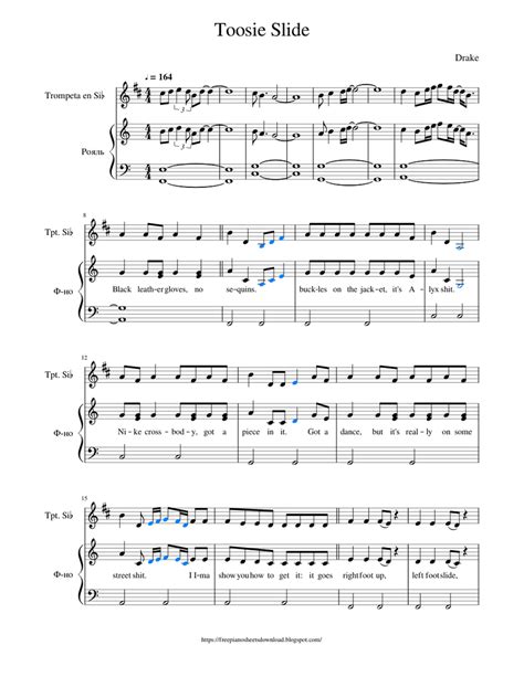 Toosie Slide Sheet music for Piano, Trumpet in b-flat (Solo) | Musescore.com