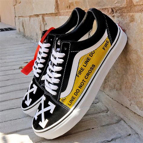 Vans Old Skool x OFF White Custom Handmade Shoes By Patch Collection