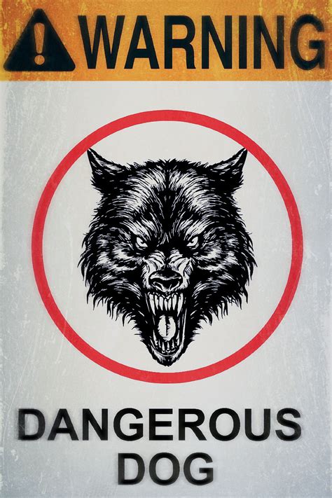 FearOfTheBlackWolf Dangerous Dog Sign by FearOfTheBlackWolf on DeviantArt