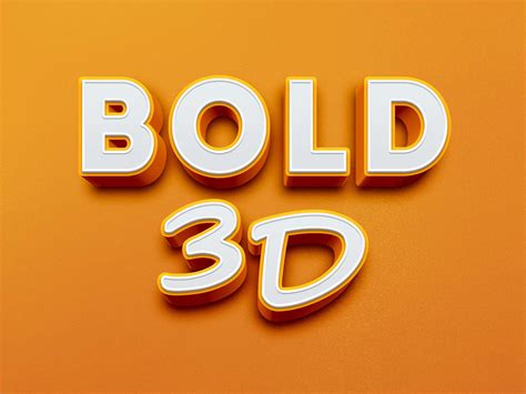 Free Bold 3D Text Effect PSD - Best Free Photoshop Files