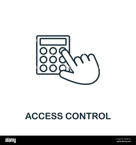 Access Control icon. Monochrome simple Cyber Security icon for ...