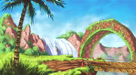 Green Hill Zone on Behance | Background, Sonic art, Hd backgrounds