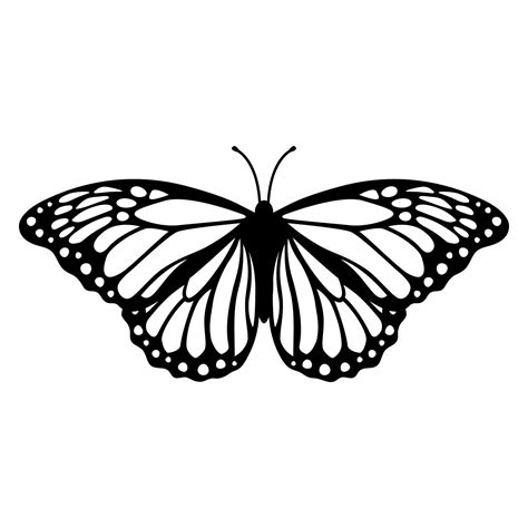 Monarch butterfly silhouette. Vector illustration isolated on white background 10594552 Vector ...