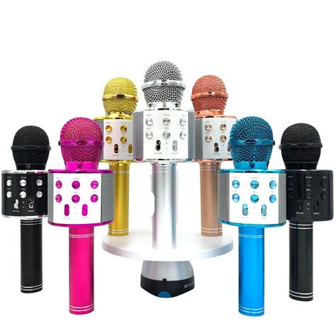 Portable Karaoke Mic Speaker Ws-858 Wireless Bluetooth Microphone For Home Party,Birthday ...