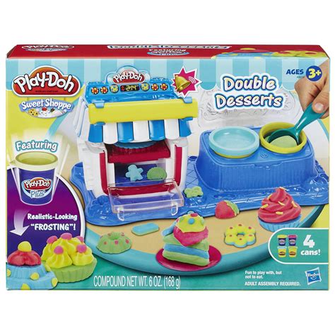 Play-Doh Sweet Shoppe Double Desserts Food Set with 4 Cans of Play-Doh - Walmart.com