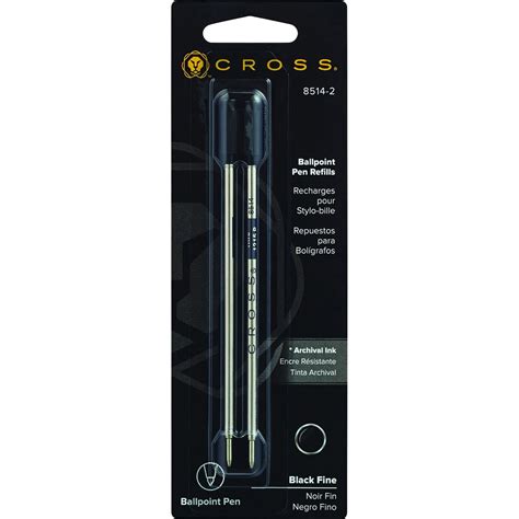 Cross Refills for Ballpoint Pens, Fine, Black Ink, 2/Pack - Walmart.com