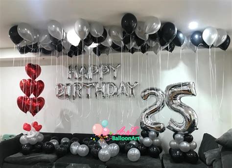 Number 25 Design With Helium Balloons (Design Code: BPK43) - A&E BalloonArt