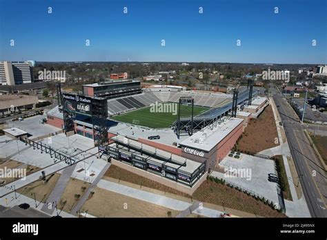 An aerial view of Protective Stadium, Sunday, Mar. 13, 2022, in ...