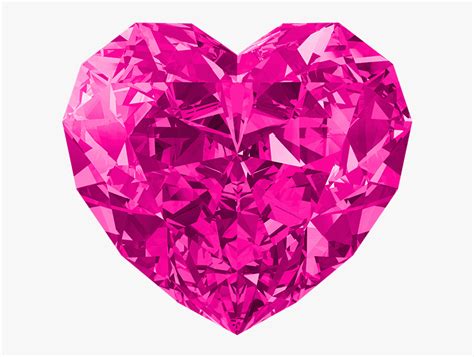 Diamond Heart Png Transparent - Pink Diamond Heart Png, Png Download - kindpng