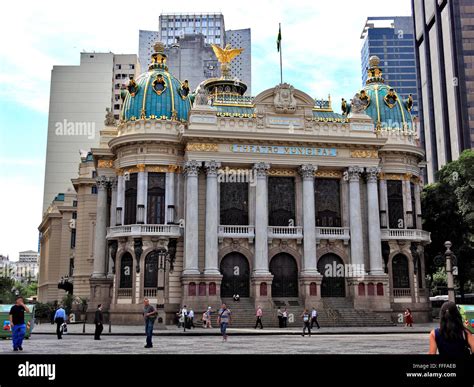 The Theatro Municipal, at Cinelandia Square, Rio the Janeiro, Brazil ...