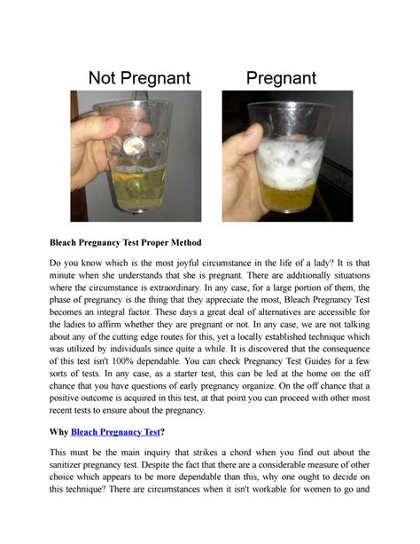 Bleach Pregnancy Test Bubbles Like Soda - classicsdiy