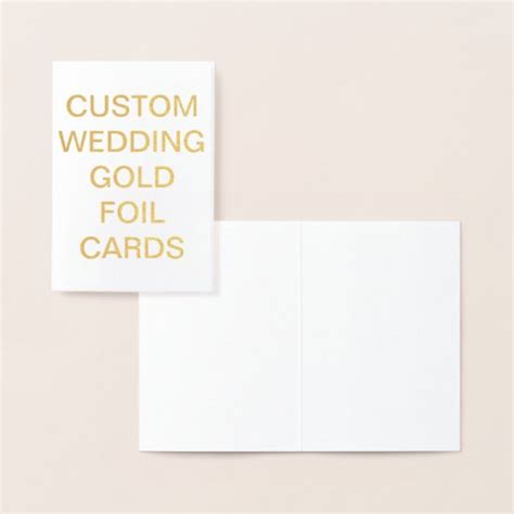 Custom Wedding Mini Personalized Gold Foil Card | Zazzle