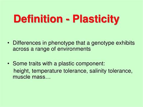 Plasticity