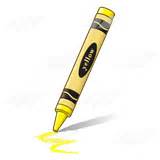 Abeka | Clip Art | Yellow Crayon—scribbling