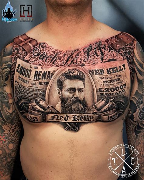 Ned Kelly, Such is Life Chest Tattoo