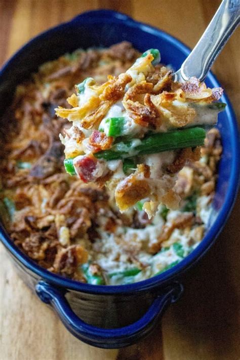 Green Bean Casserole with Bacon | A Wicked Whisk