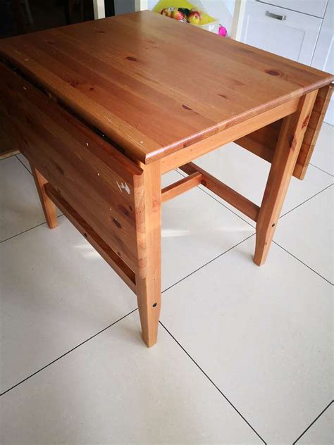 FreelyWheely: Ikea fold out dining table. Wood.