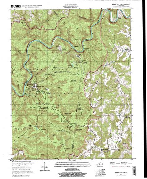 Mammoth Cave topographic map, KY - USGS Topo Quad 37086b1