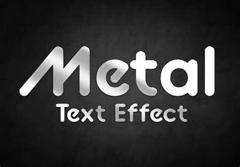 Premium PSD | Metal text effect style