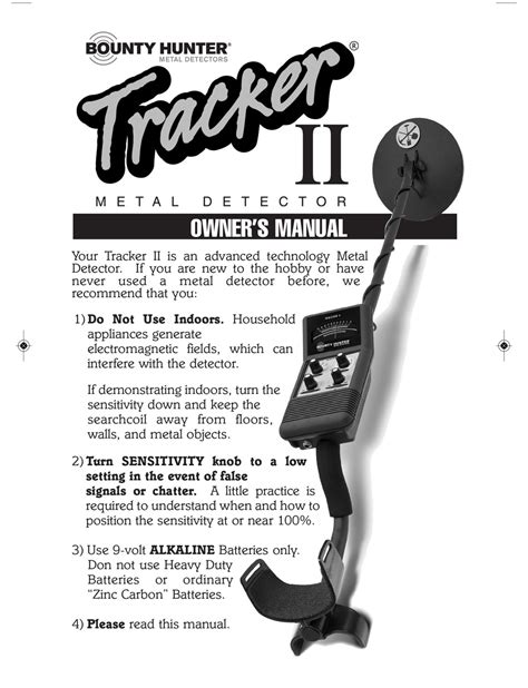 BOUNTY HUNTER TRACKER II OWNER'S MANUAL Pdf Download | ManualsLib