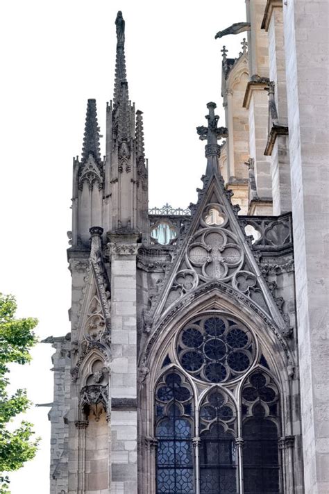 Gothic Architecture of the Basilica of Saint-Denis Stock Image - Image ...