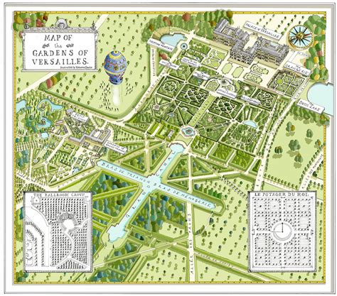 Katherine Baxter | Illustrated Maps-Versailles | Versailles garden ...