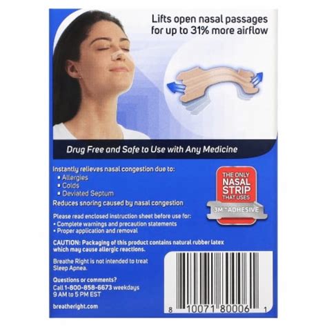 Breathe Right Original Nasal Strips | Tan Nasal Strips | Sm/Med | Help ...