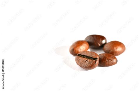 Coffee beans on white background. Stock Photo | Adobe Stock