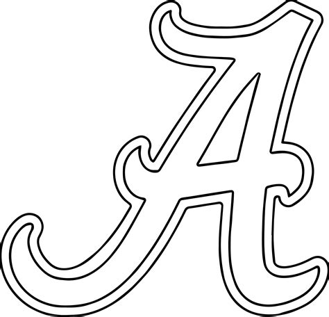 Alabama Football Logo Stencil