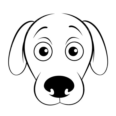 Cartoon Dog Head Line Drawing Outline Sketch Vector, Car Drawing, Cartoon Drawing, Dog Drawing ...