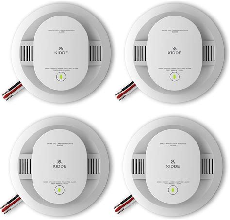 Kidde Smoke & Carbon Monoxide Detector Combo, 10-Year Battery, Replacement Alert, (Pack of 4 ...