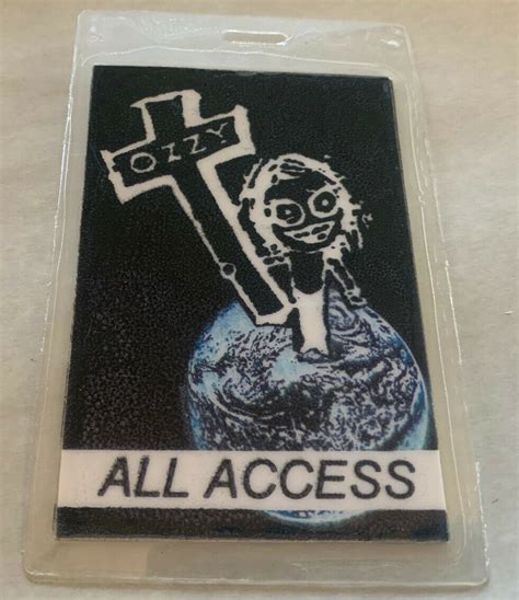 Ozzy Osbourne Ozzmosis 1996 All Access Concert Tour Laminate Backstage ...