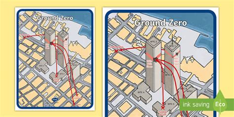 Ground Zero Map | September 11th Attacks | Twinkl USA