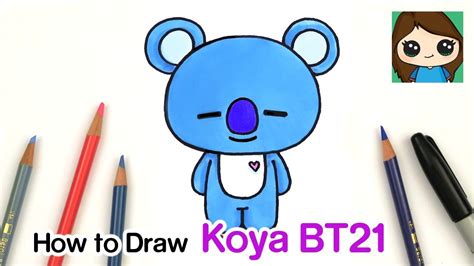 How to Draw BT21 Koya | BTS RM Persona - YouTube